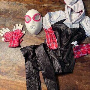 Marvel Spider Hero Kids Costume - Black, White, and Pink